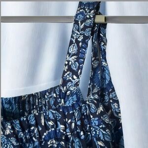 Old Navy Blue & White Floral Midi Dress – L Petite – NWT